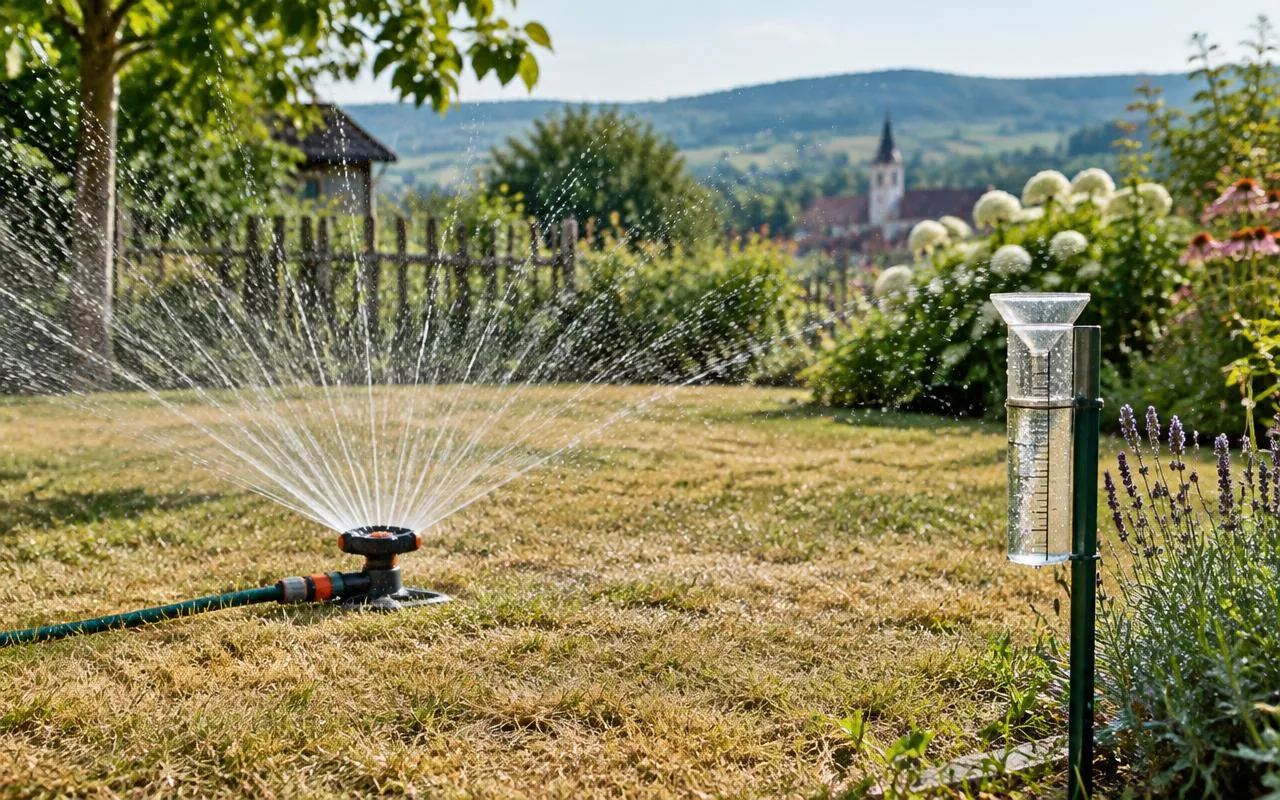 Redaktionelles Motiv zur Anleitung „Rasen bei Bedarf durchdringend bewässern“