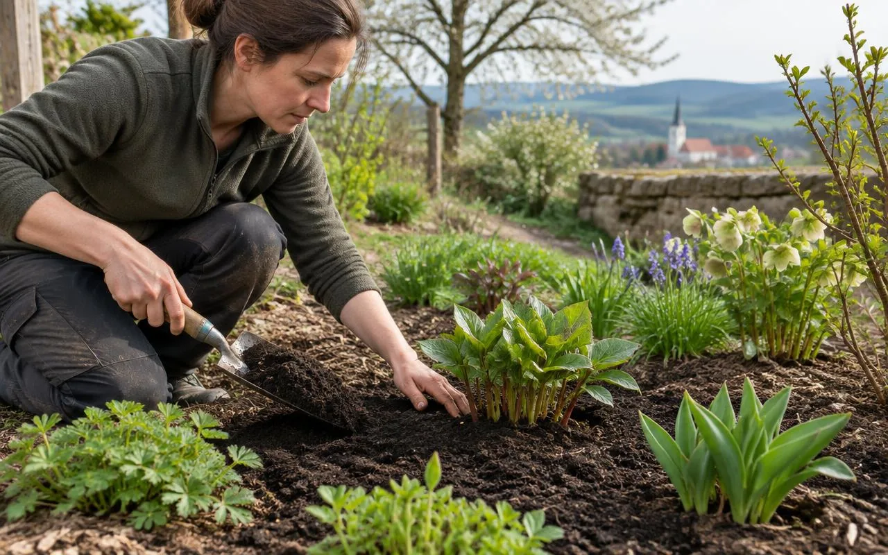 Redaktionelles Motiv zur Anleitung „Reifen Kompost im Frühjahr einsetzen“